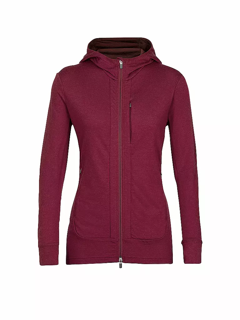 ICEBREAKER | Damen Fleecejacke Quantum III Hoodie | beere