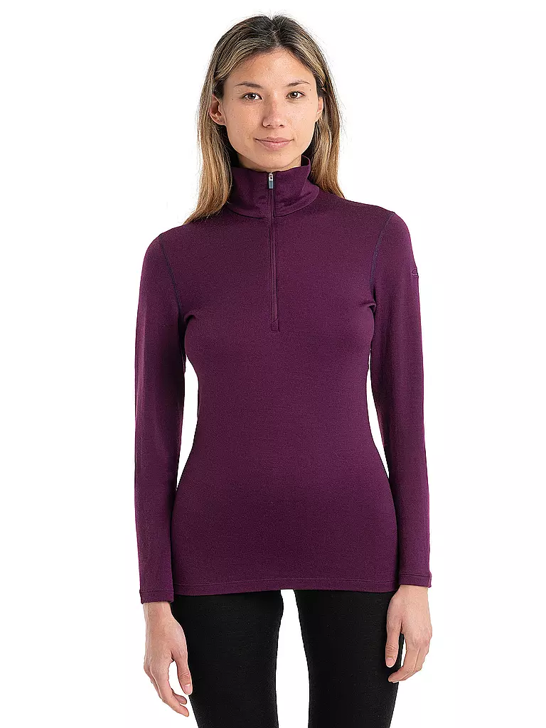 ICEBREAKER | Damen Funktions Zipshirt Merino 260 Tech Thermo | dunkelrot