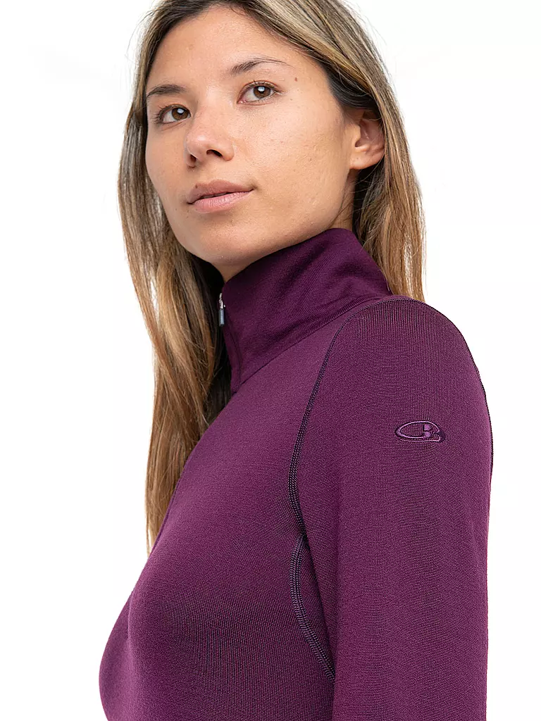 ICEBREAKER | Damen Funktions Zipshirt Merino 260 Tech Thermo | dunkelrot