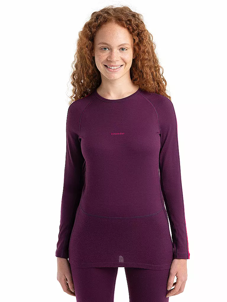 ICEBREAKER | Damen Funktionsshirt 200 ZoneKnit™ Merino  | dunkelrot