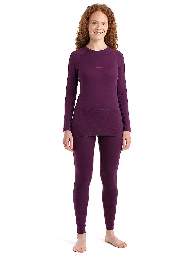 ICEBREAKER | Damen Funktionsshirt 200 ZoneKnit™ Merino  | dunkelrot