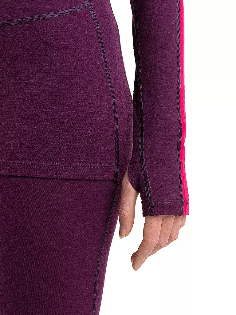 ICEBREAKER | Damen Funktionsshirt 200 ZoneKnit™ Merino  | dunkelrot