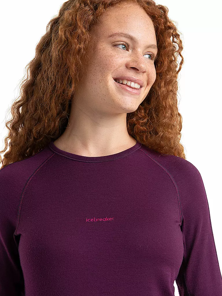 ICEBREAKER | Damen Funktionsshirt 200 ZoneKnit™ Merino | dunkelrot