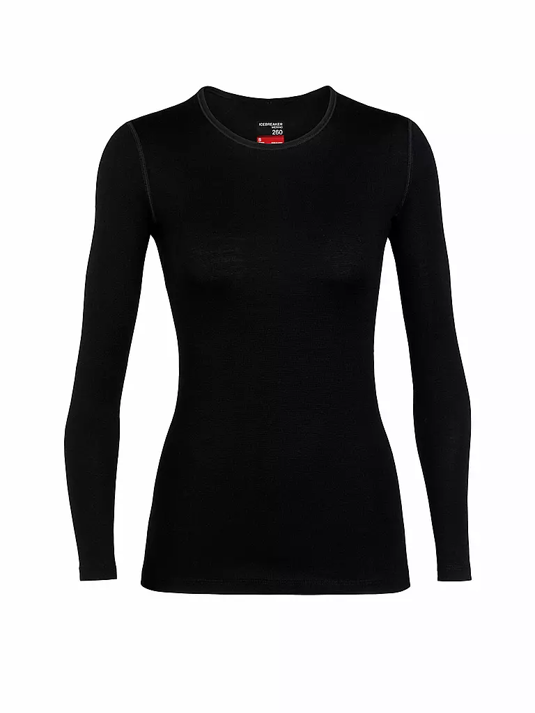 ICEBREAKER | Damen Funktionsshirt 260 Tech LS | schwarz