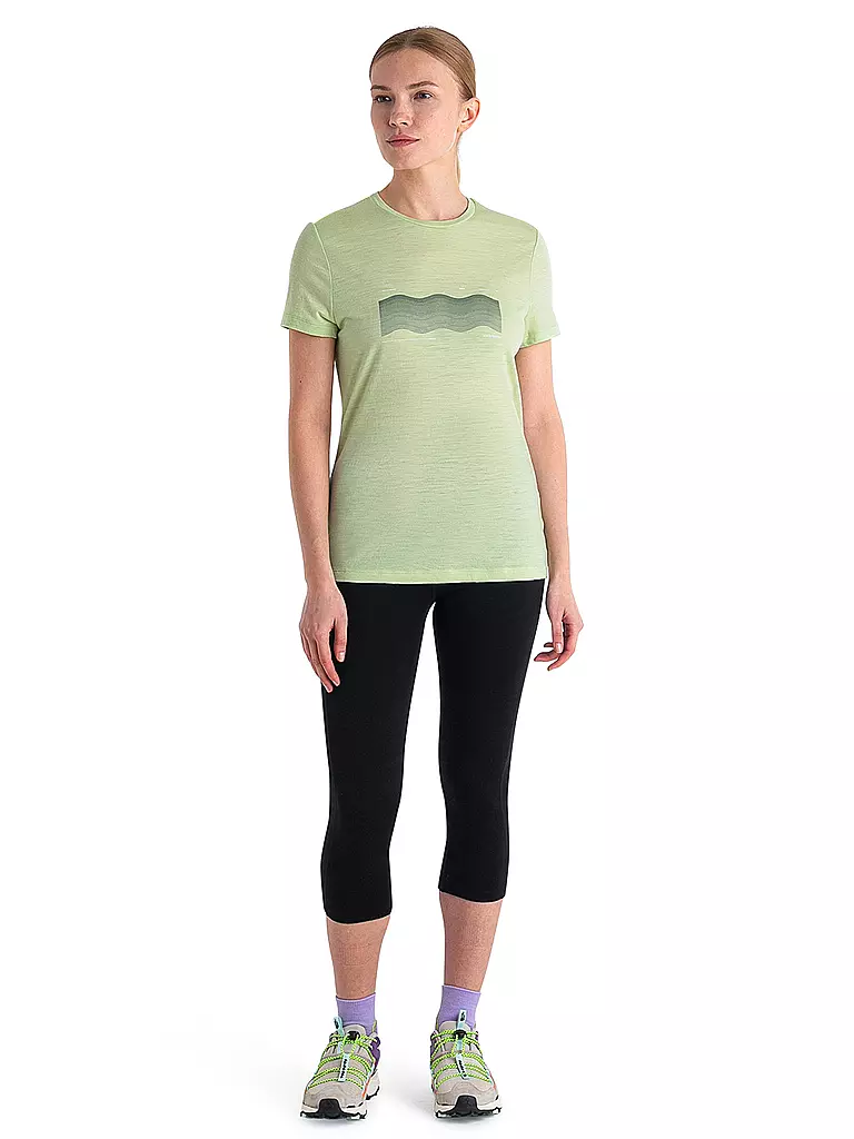 ICEBREAKER | Damen Funktionsshirt Merino 150 Tech Lite III Contour | hellgrün