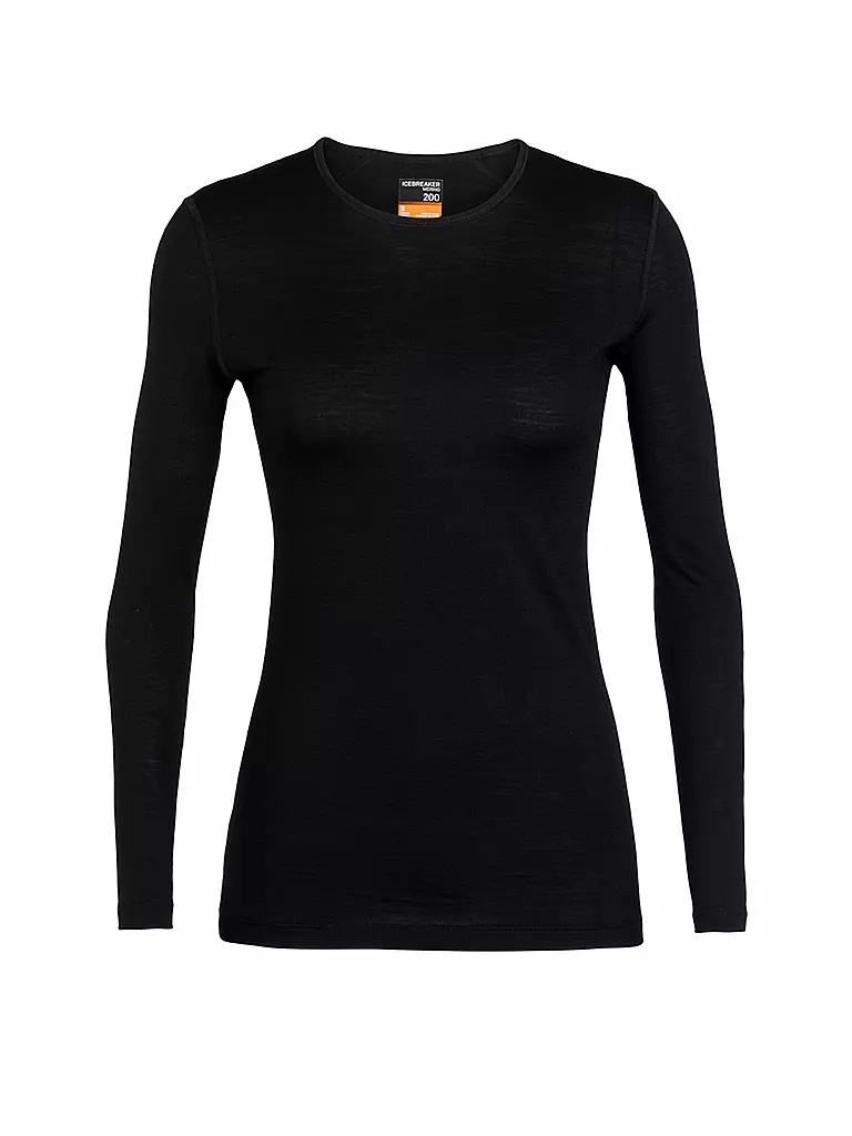 ICEBREAKER | Damen Funktionsshirt Merino 200 Oasis LS | schwarz