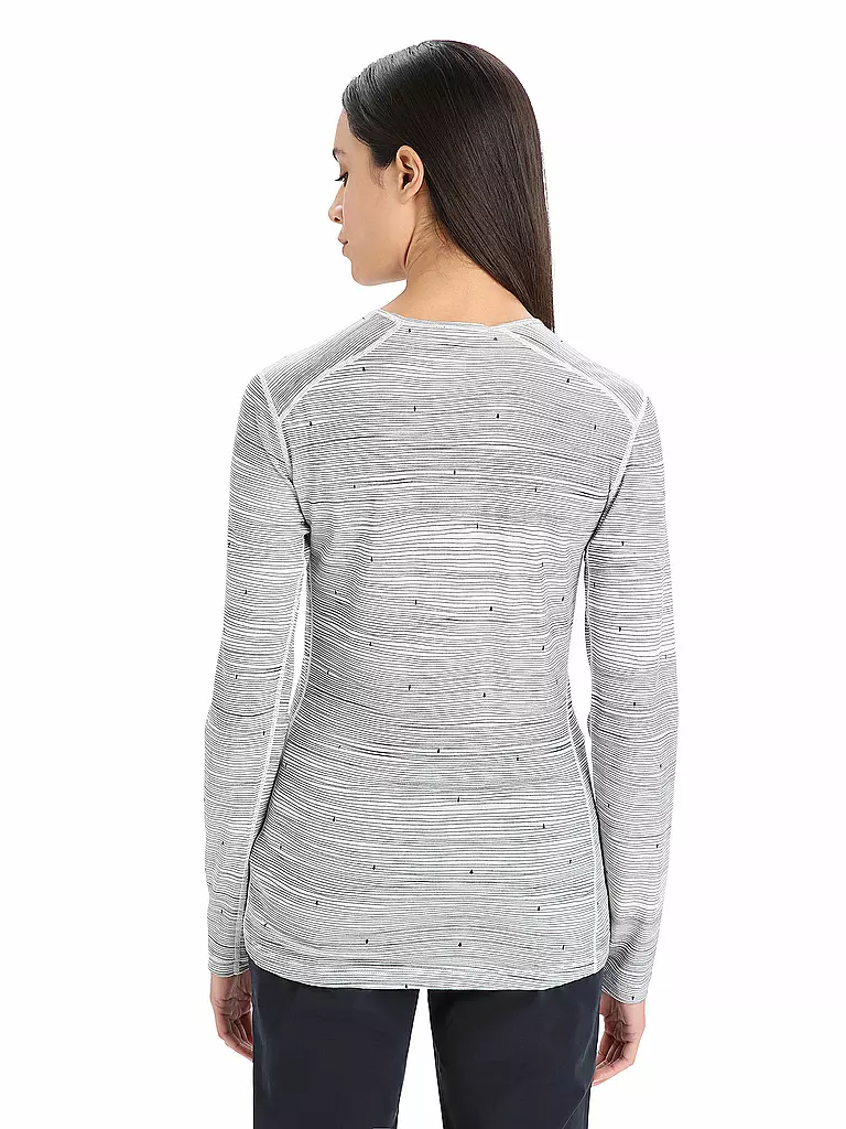 ICEBREAKER | Damen Funktionsshirt Merino 200 Oasis Ski Stripes | hellgrau