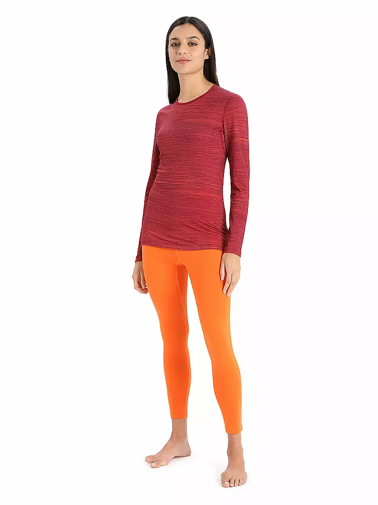 ICEBREAKER | Damen Funktionsshirt Merino 200 Oasis Ski Stripes | rot