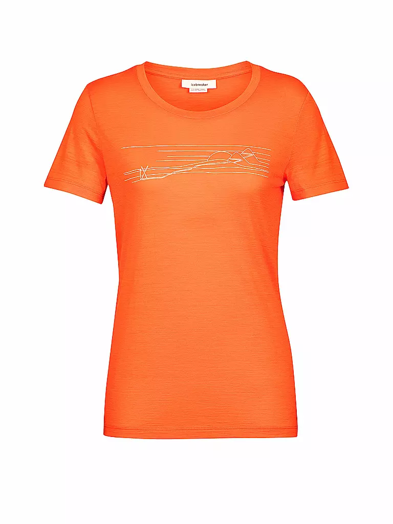 ICEBREAKER | Damen Funktionsshirt Merino Tech Lite 150 | orange