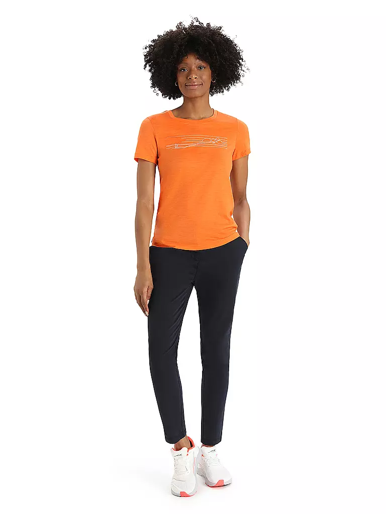 ICEBREAKER | Damen Funktionsshirt Merino Tech Lite 150 | orange