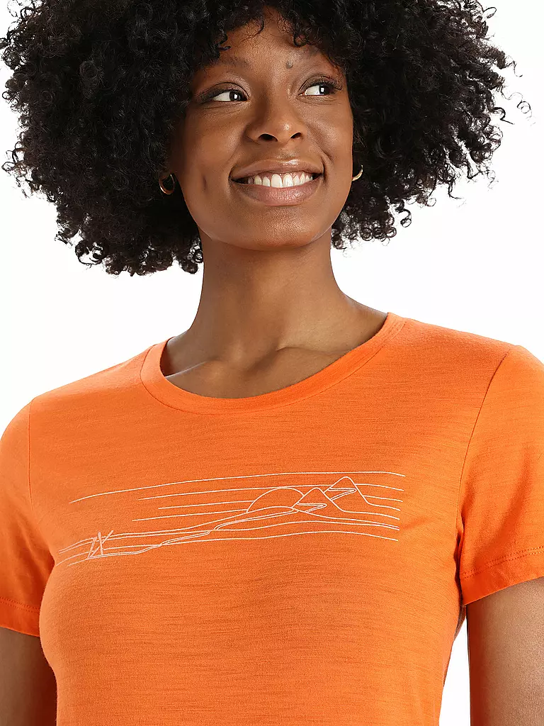 ICEBREAKER | Damen Funktionsshirt Merino Tech Lite 150 | orange