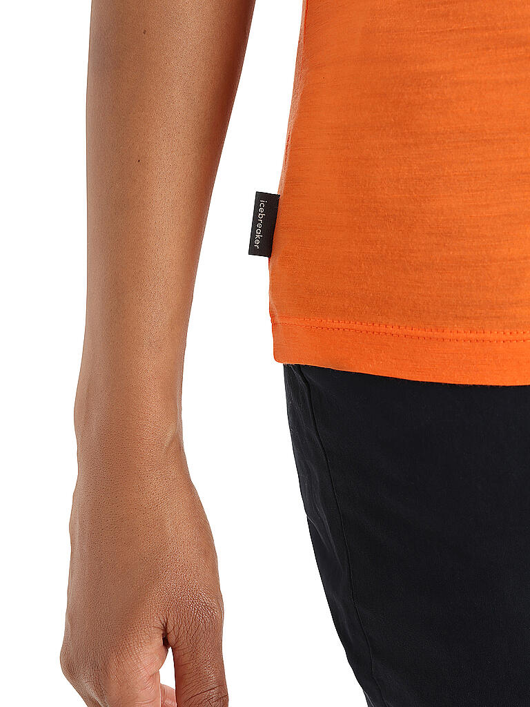ICEBREAKER | Damen Funktionsshirt Merino Tech Lite 150 | orange