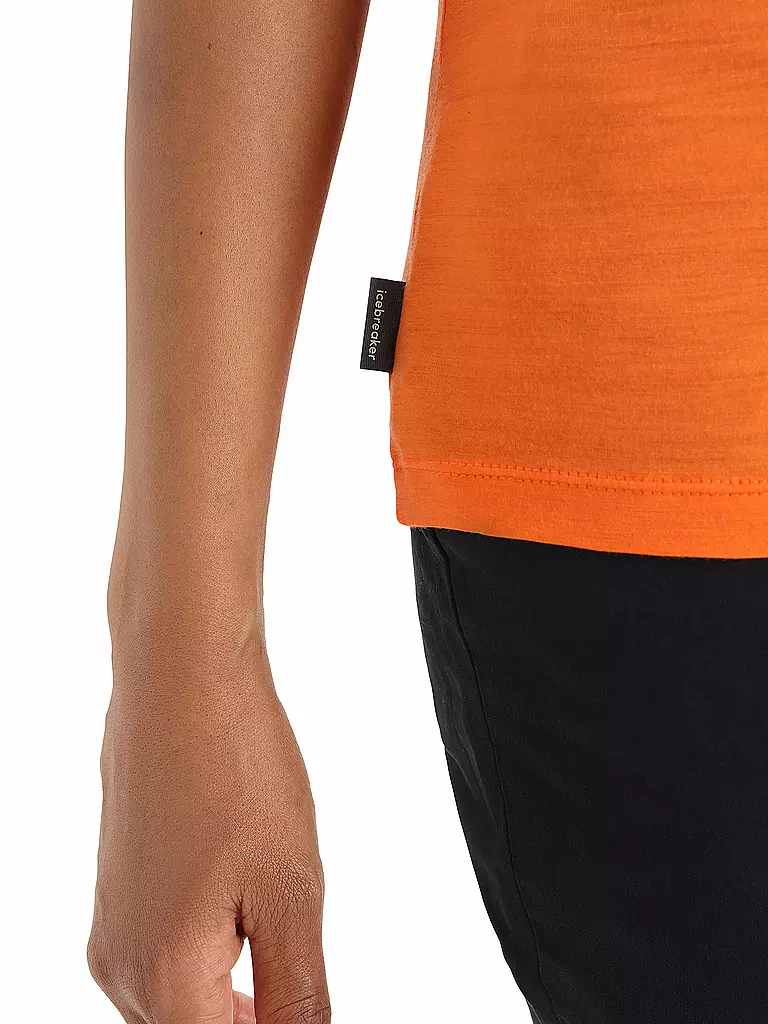ICEBREAKER | Damen Funktionsshirt Merino Tech Lite 150 | orange