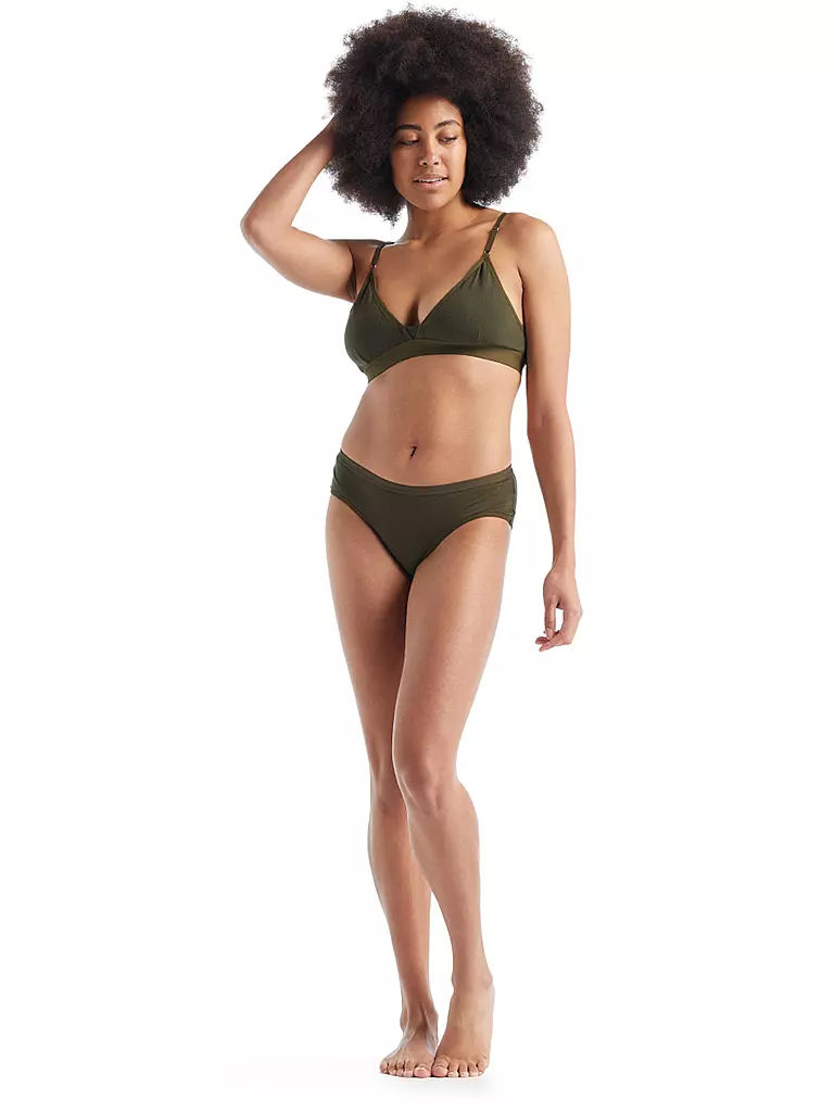 ICEBREAKER | Damen Slip Merino Siren Hipkini | grün