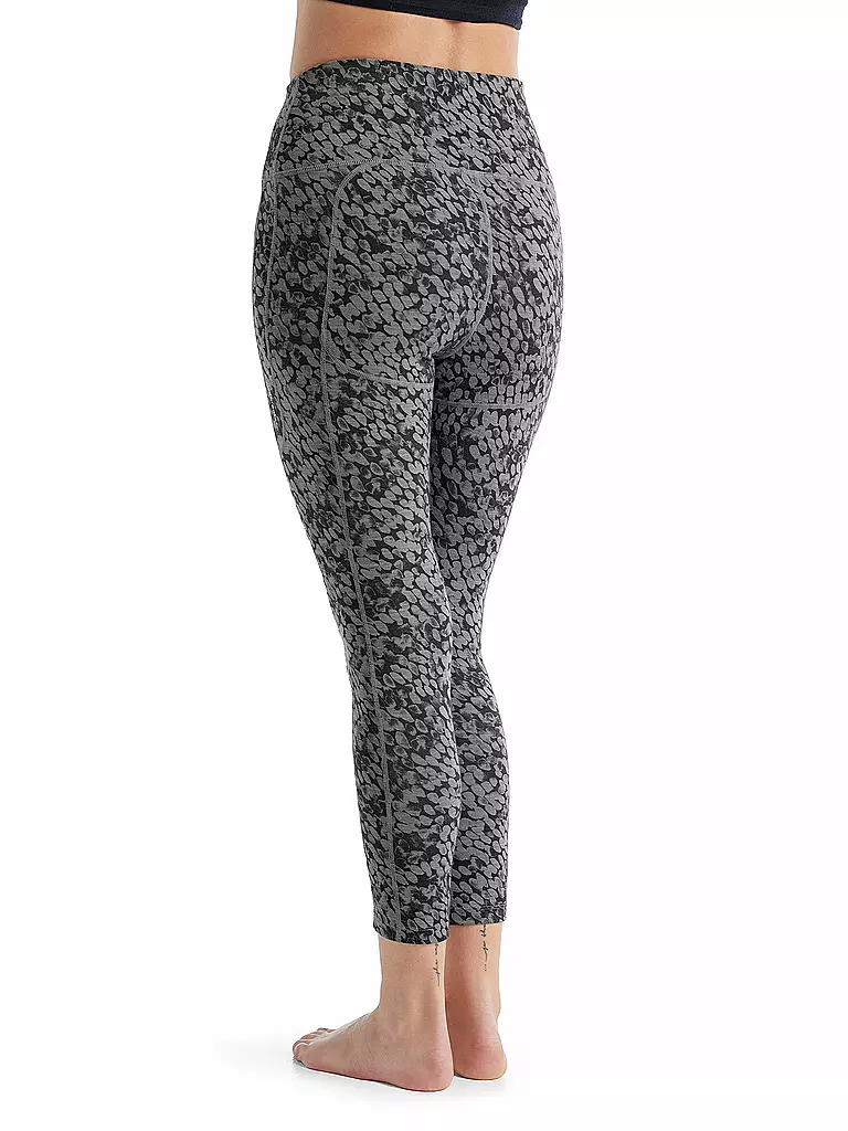 ICEBREAKER | Damen Tight Merino Fastray High Rise Forest Shadows  | grau