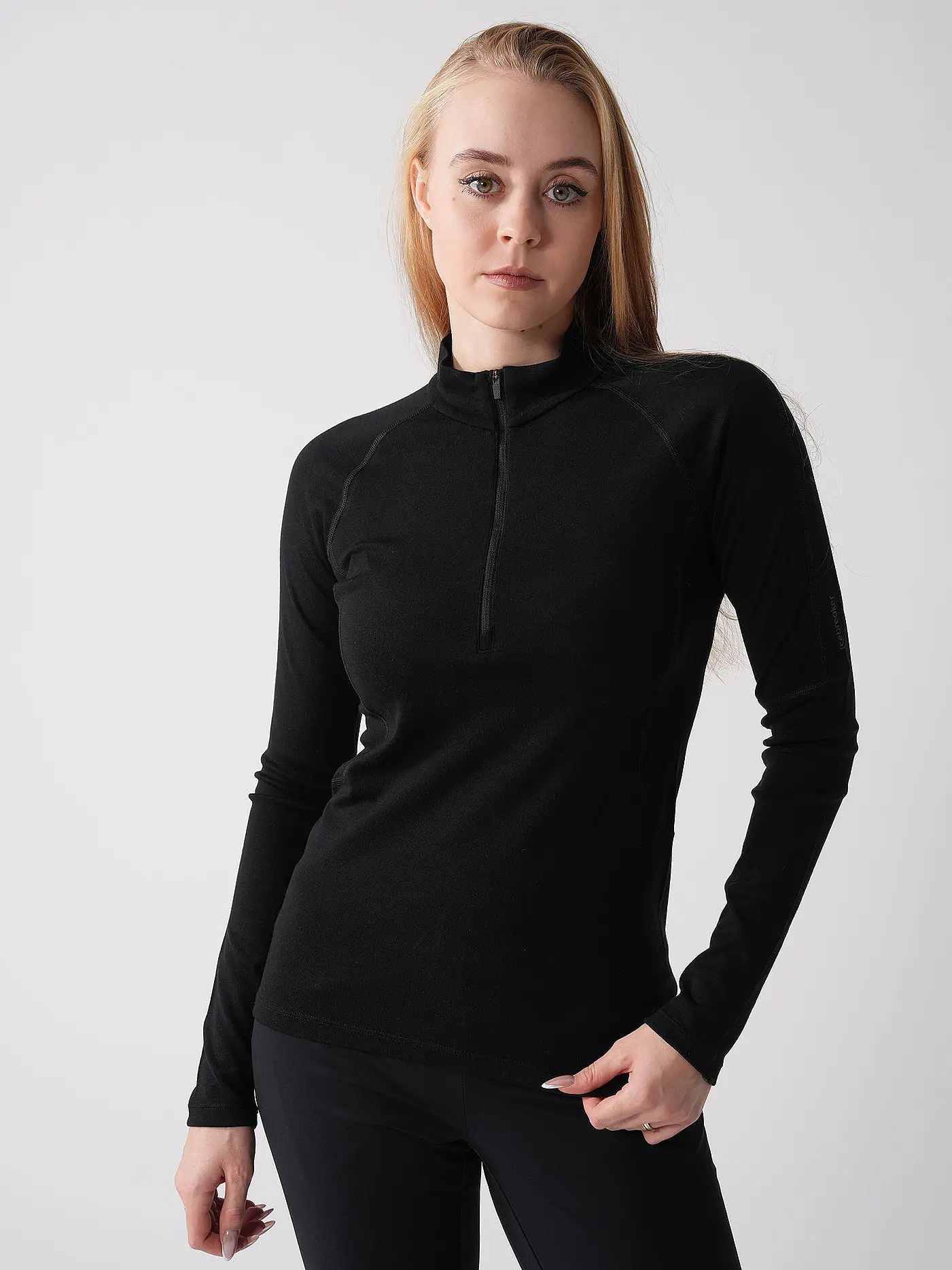 ICEBREAKER | Damen Unterziehshirt Merinofine Polar 300 | schwarz
