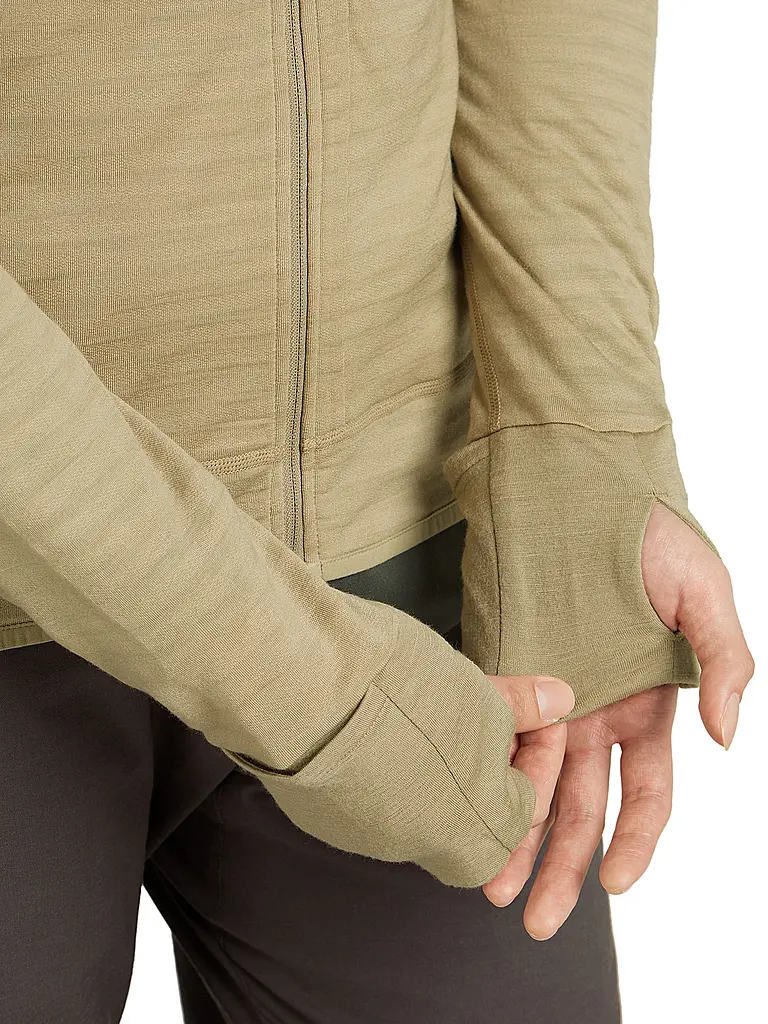 ICEBREAKER | Herren Fleecejacke Real Fleece 300 Merino Hoodie | beige