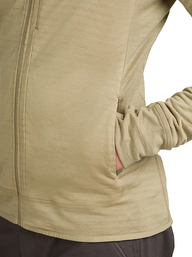 ICEBREAKER | Herren Fleecejacke Real Fleece 300 Merino Hoodie | beige