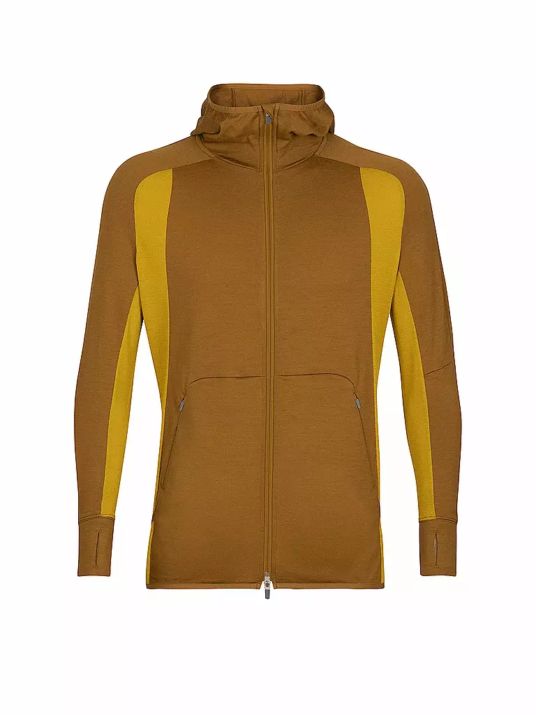 ICEBREAKER | Herren Fleecejacke ZoneKnit™ LS Zip Hoodie | camel