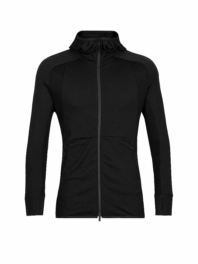 ICEBREAKER | Herren Fleecejacke ZoneKnit™ LS Zip Hoodie | schwarz