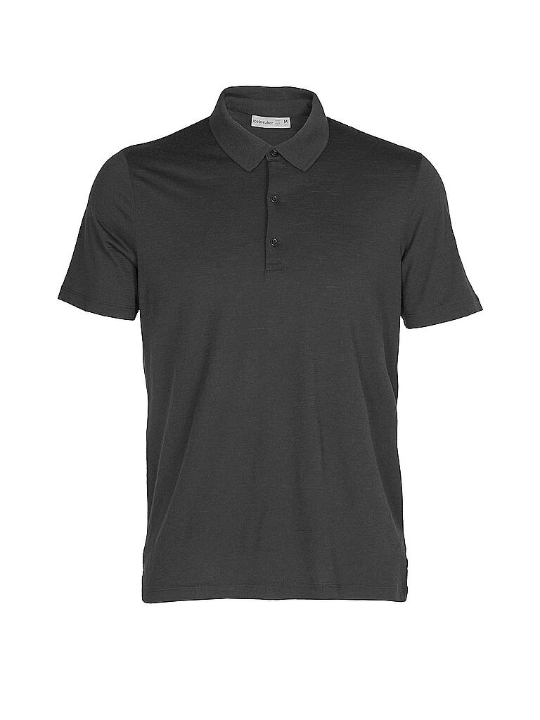 ICEBREAKER | Herren Funktionspolo Merino Tech Lite | schwarz