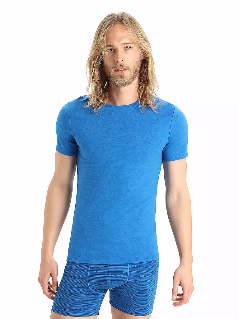 ICEBREAKER | Herren Funktionsshirt Anatomica Crewe BF 150 | blau