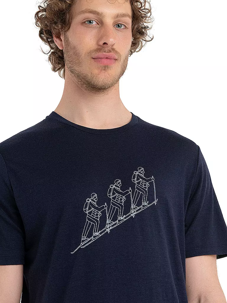 ICEBREAKER | Herren Funktionsshirt Merino 150 Tech Lite II Natural Ski | dunkelblau