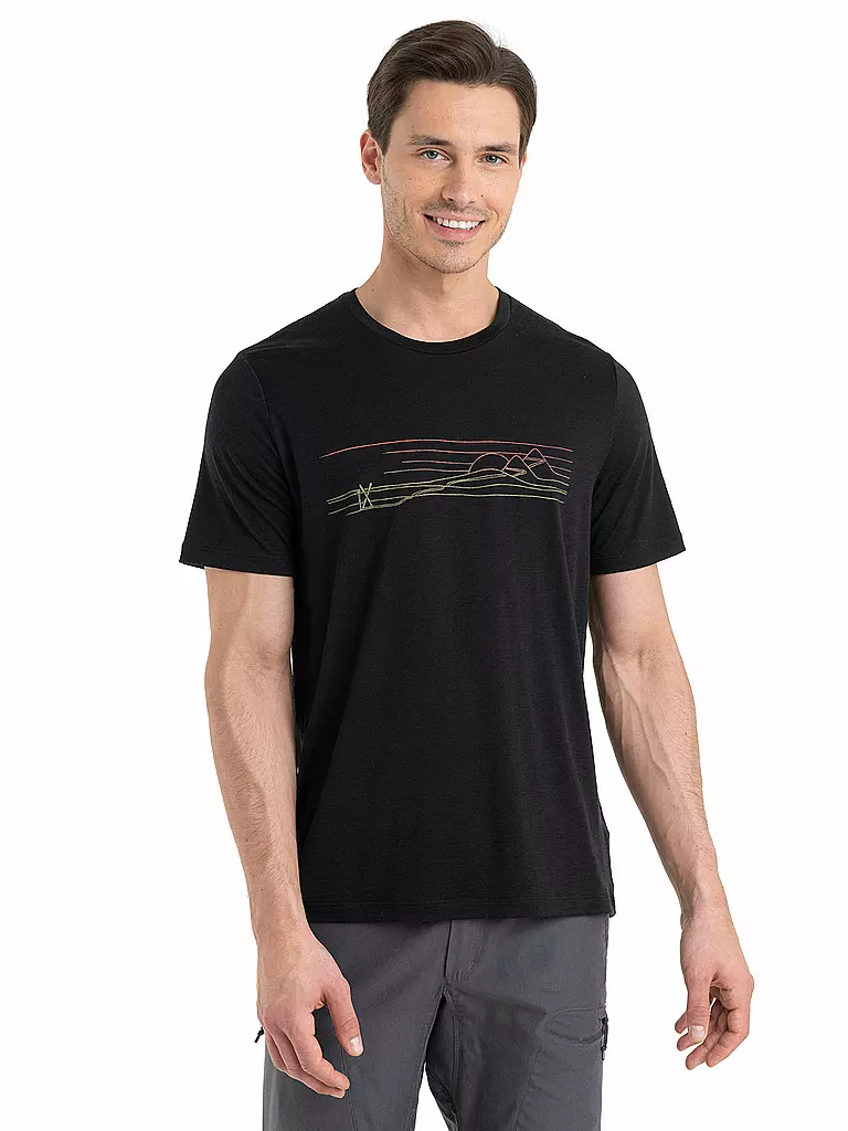 ICEBREAKER | Herren Funktionsshirt Merino Tech Lite II  Ski | schwarz