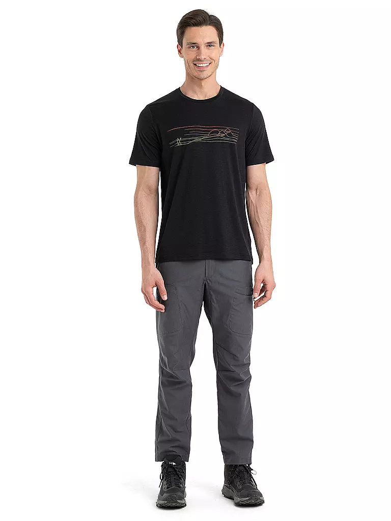 ICEBREAKER | Herren Funktionsshirt Merino Tech Lite II  Ski | schwarz