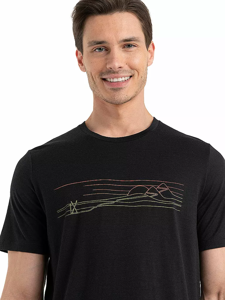 ICEBREAKER | Herren Funktionsshirt Merino Tech Lite II  Ski | schwarz