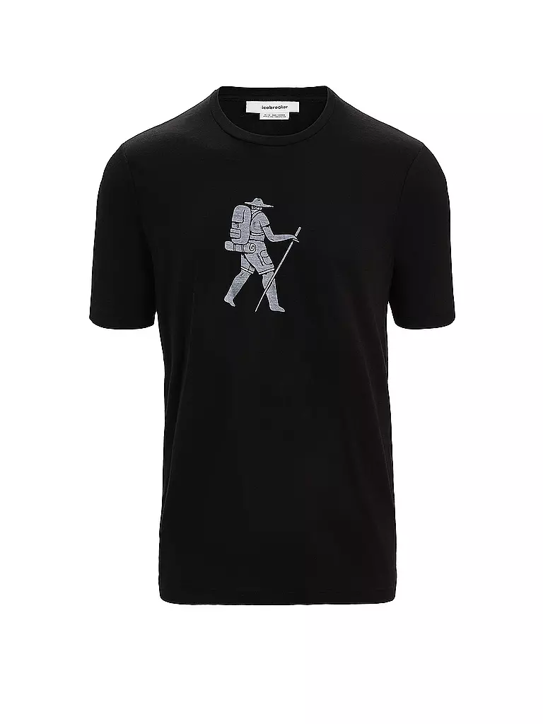 ICEBREAKER | Herren Funktionsshirt Merino Tech Lite II Trail Hiker | schwarz