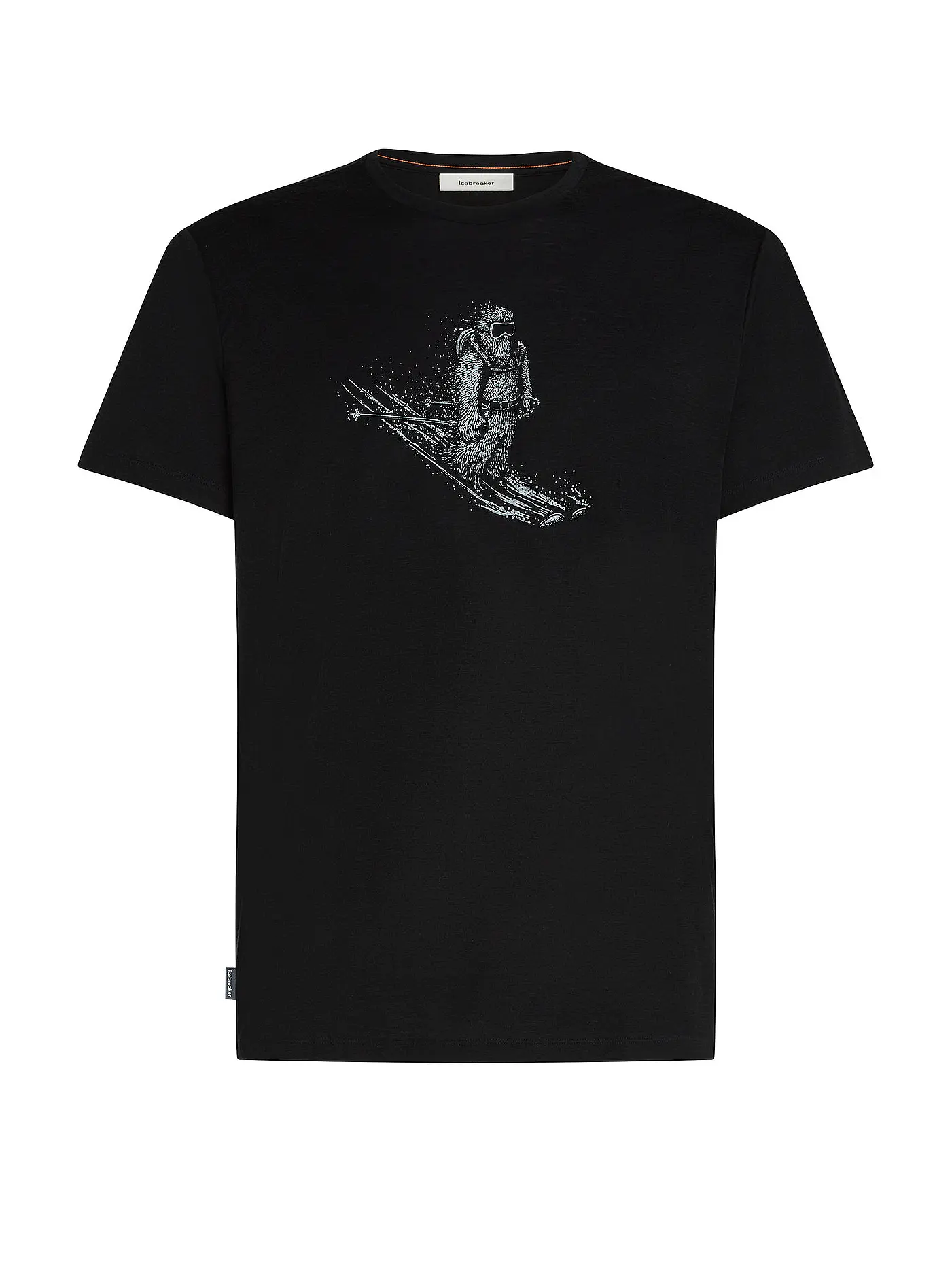 ICEBREAKER | Herren Funktionsshirt Skiing Yeti 150 Merino Druck | schwarz