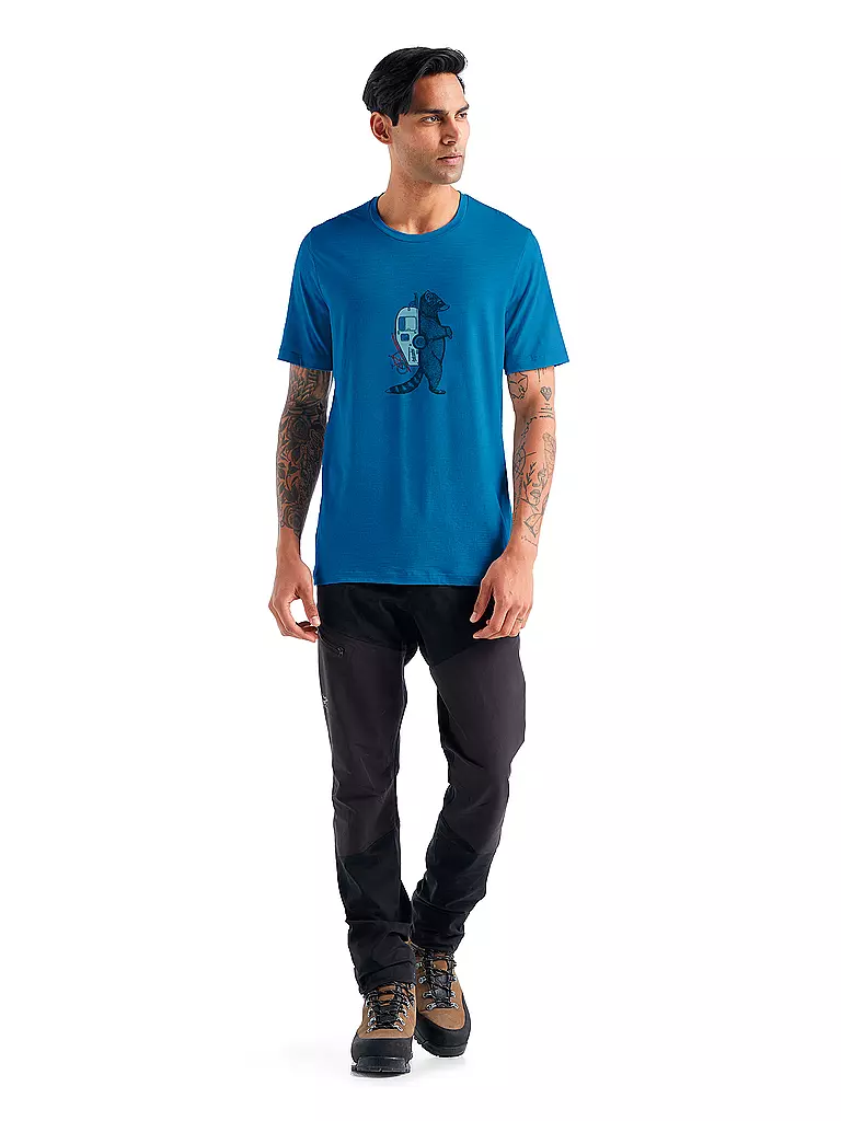 ICEBREAKER | Herren Funktionsshirt Tech Lite Waschbaer Wandering | blau