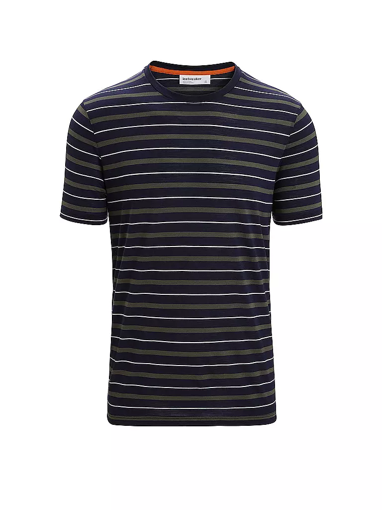 ICEBREAKER | Herren Funktionsshirt Wave Stripe | dunkelblau