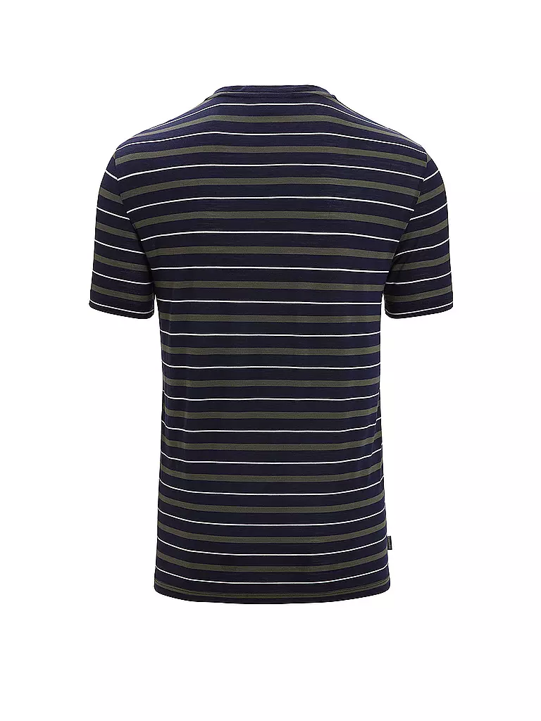 ICEBREAKER | Herren Funktionsshirt Wave Stripe | dunkelblau