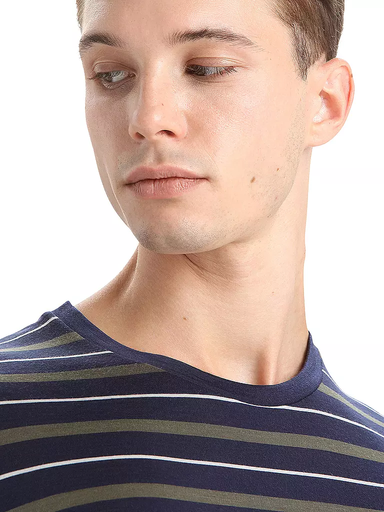 ICEBREAKER | Herren Funktionsshirt Wave Stripe | dunkelblau