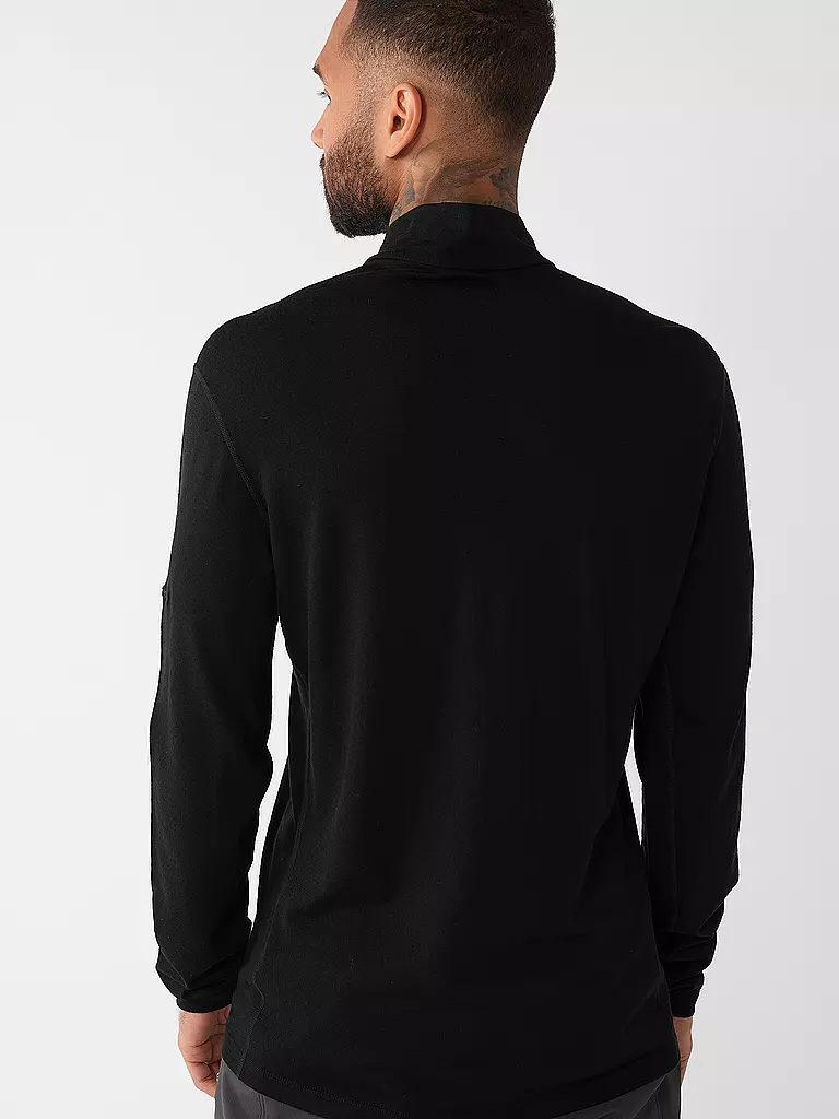 ICEBREAKER | Herren Unterzieh Zipshirt Oasis 200 | schwarz