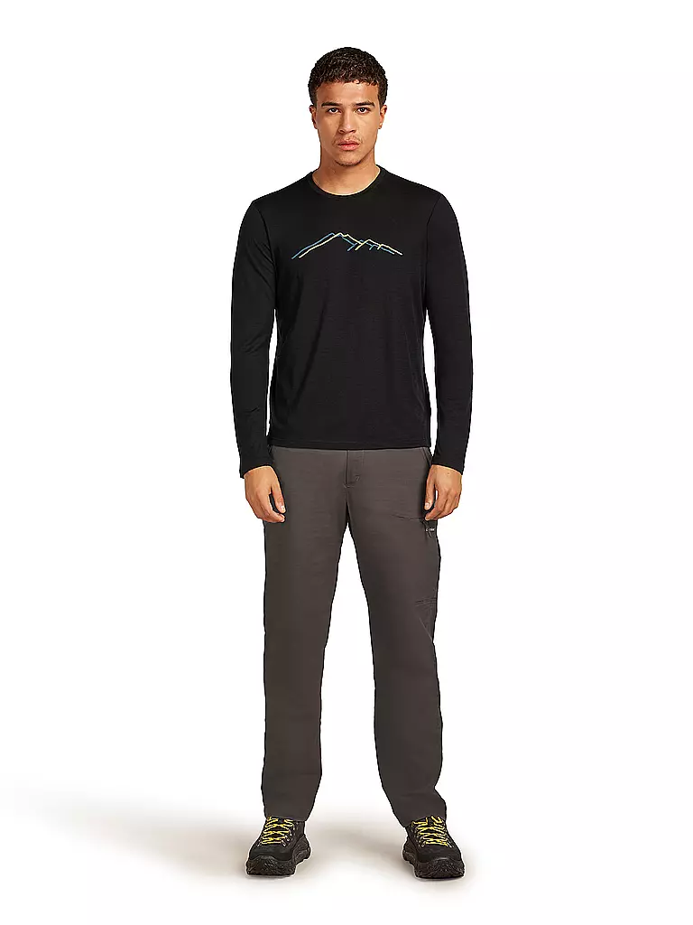 ICEBREAKER | Herren Unterziehshirt Rain Ridge 150 Tech | schwarz