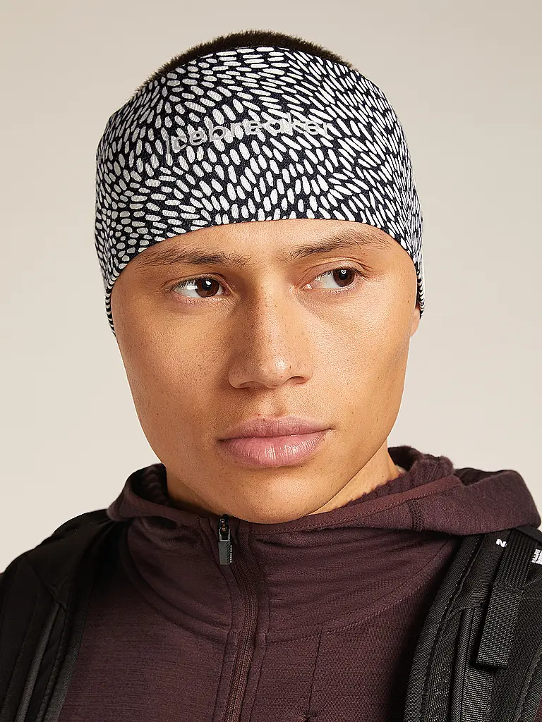 ICEBREAKER | Stirnband Flock 200 Merino Snow | schwarz