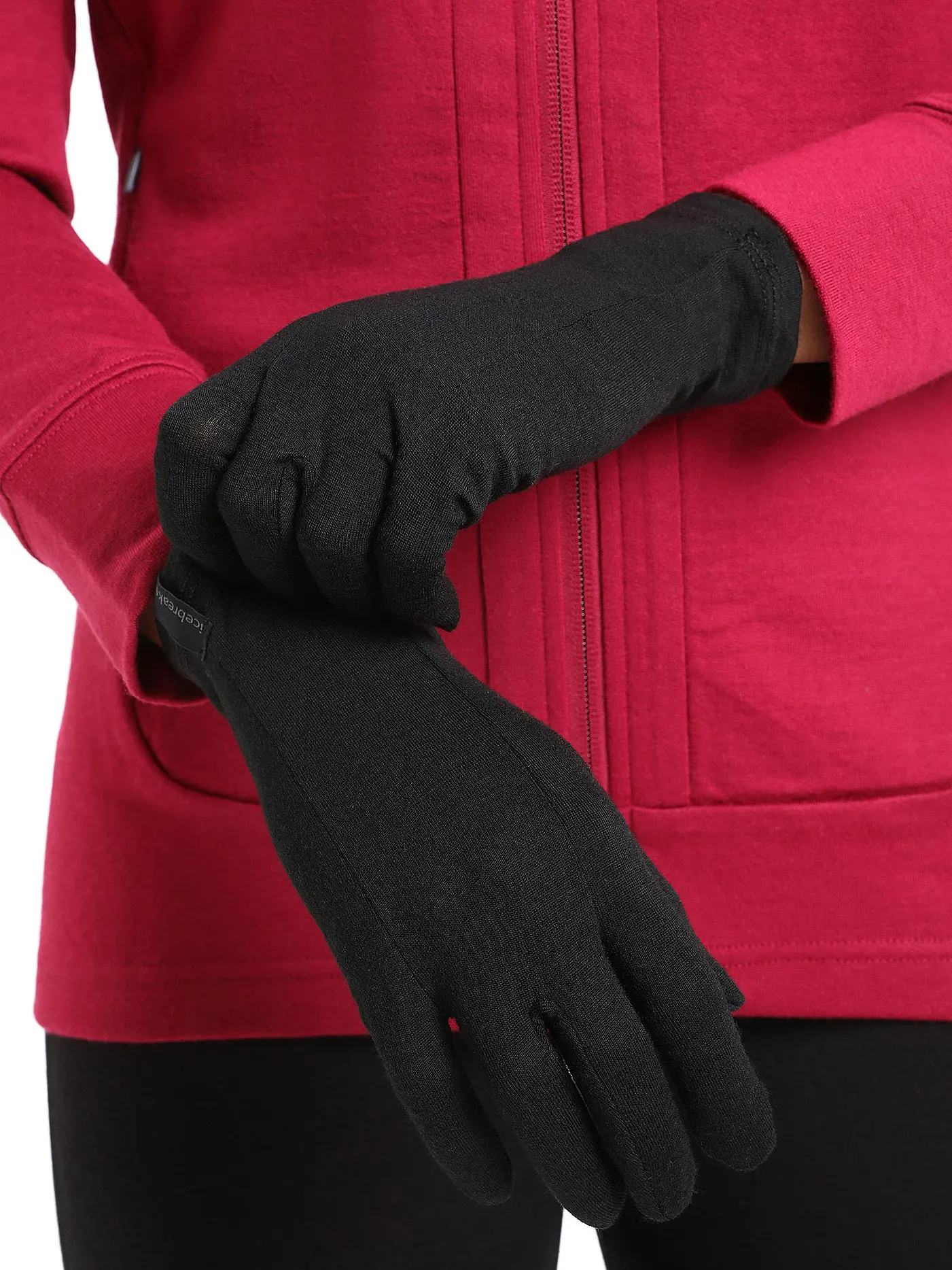 ICEBREAKER | Unterziehhandschuhe Merino Oasis Glove Liners | schwarz