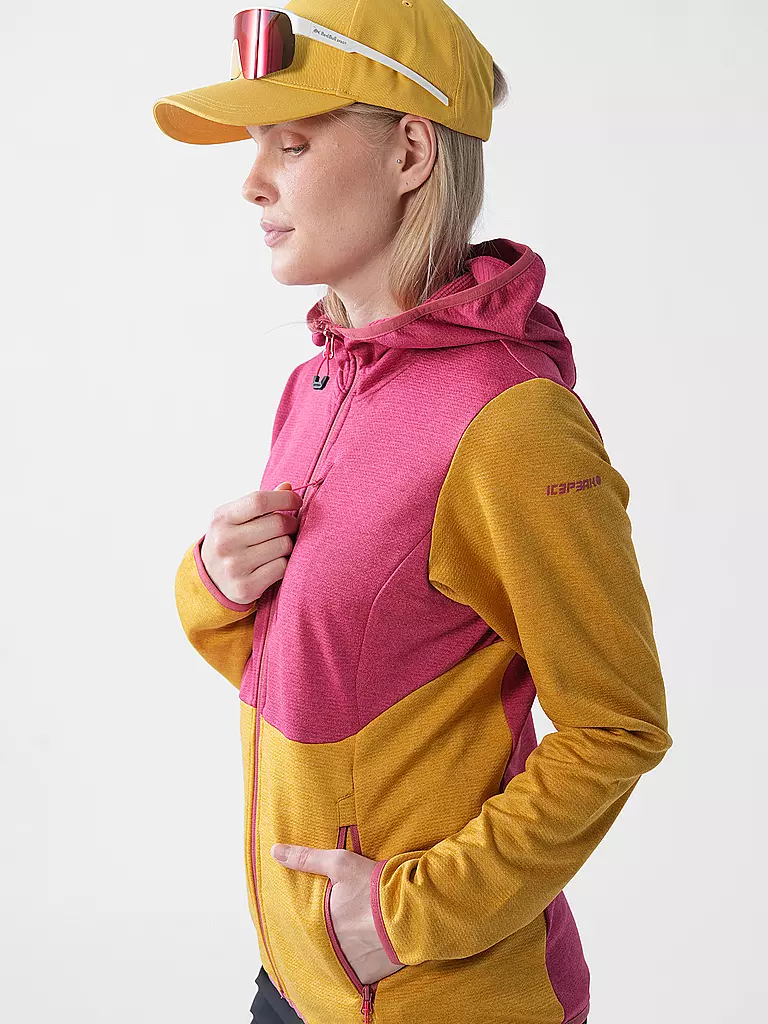 ICEPEAK | Damen Fleecejacke Banks Hoodie | senf