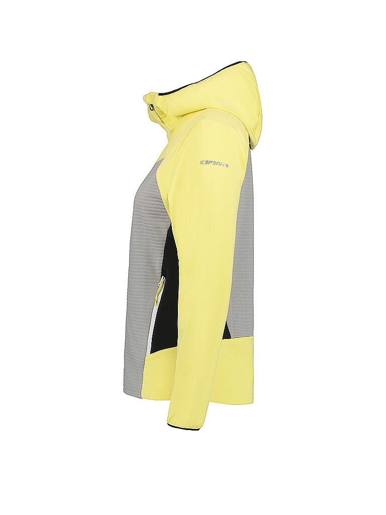 ICEPEAK | Damen Fleecejacke Basile Hoodie | gelb