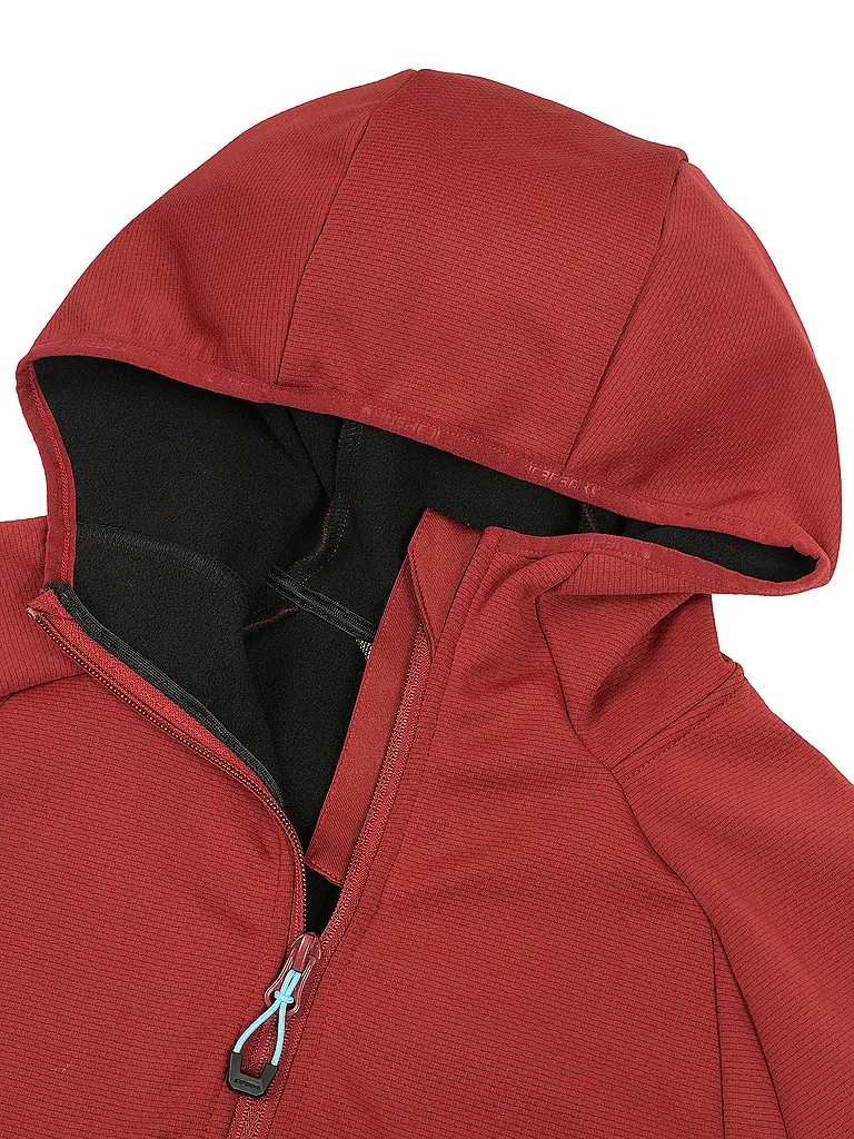 ICEPEAK | Damen Fleecejacke Dahlen Hoodie | dunkelrot