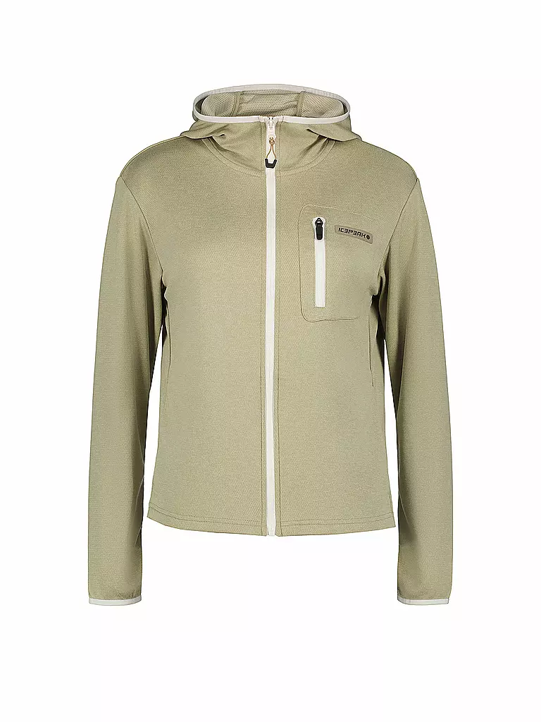 ICEPEAK | Damen Fleecejacke Yanka Hoodie | beige