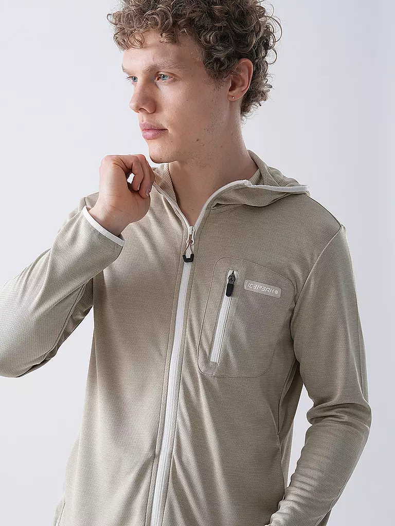 ICEPEAK | Damen Fleecejacke Yanka Hoodie | beige
