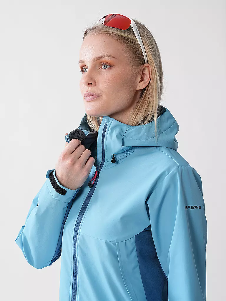 ICEPEAK | Damen Softshell Hybridjacke Bryant Hoodie | hellblau