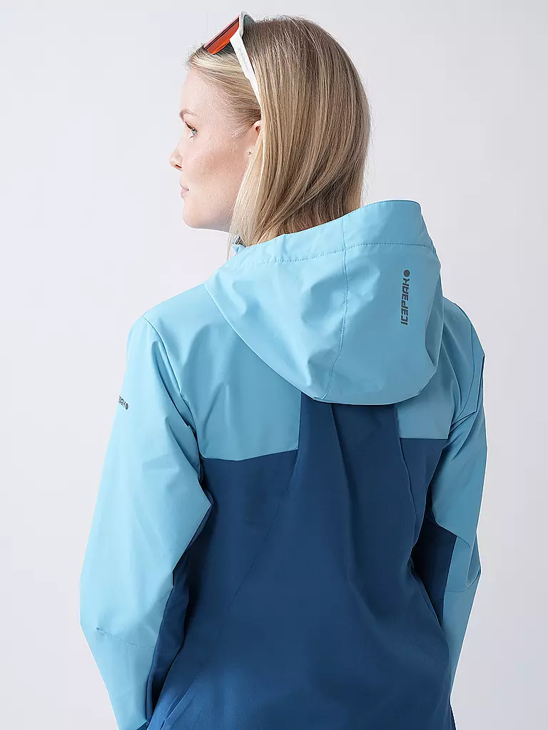 ICEPEAK | Damen Softshell Hybridjacke Bryant Hoodie | hellblau