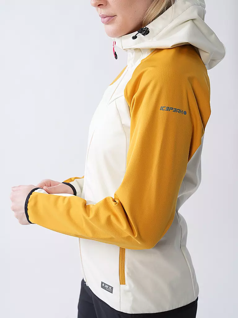 ICEPEAK | Damen Softshelljacke Braden Hoodie | creme