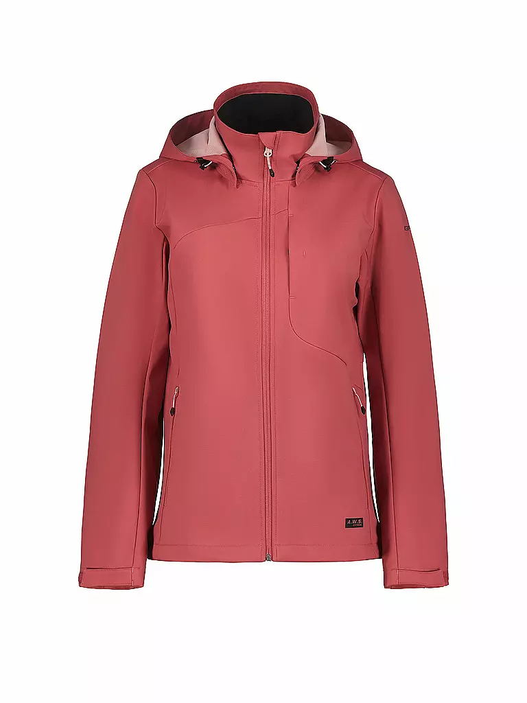 ICEPEAK | Damen Softshelljacke Burnet Hoodie | koralle