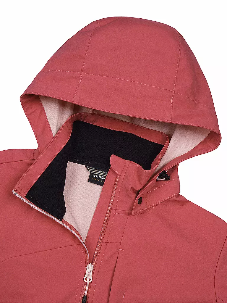 ICEPEAK | Damen Softshelljacke Burnet Hoodie | koralle